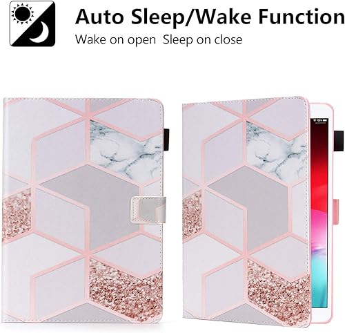 Miniatura 9 de Dteck Funda para iPad Air 10.5 (3 generación) 2019 iPad Pro 2017 10.5" - Funda protectora de cuero magnética con soporte para lápizángulo de soporte