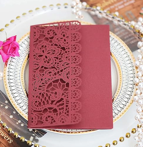 Miniatura 3 de 10 tarjetas de invitaciones de boda cortadas con láser, invitaciones 3D para compromiso, despedida de soltera, aniversario, matrimonio, invitaciones