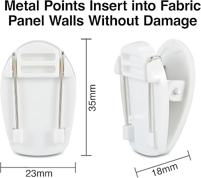 Staples Cubicle Clips, White, 20-Pack, Hanging Display Clips