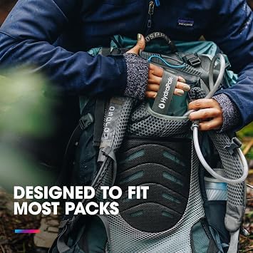 HydraPak Contour (1.5L, 2L, or 3L Hydration Reservoir) - Low-Profile Water Bladder, Fits Most Hydration Packs – High-Flow Bite Valve, Leak Proof, Fully Reversible