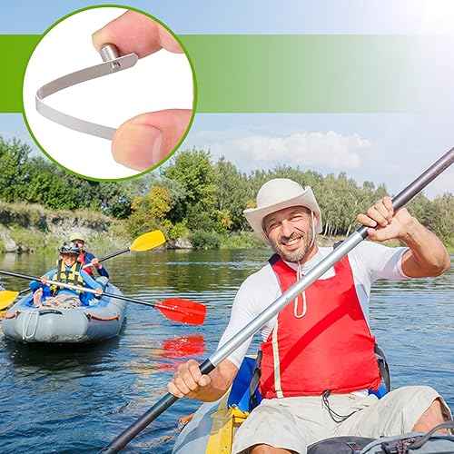 Miniatura 7 de 8 clips para poste de tienda de campaña, botón de resorte, clips de resorte de acero inoxidable para kayak, pasador de tubo de bloqueo para camping,