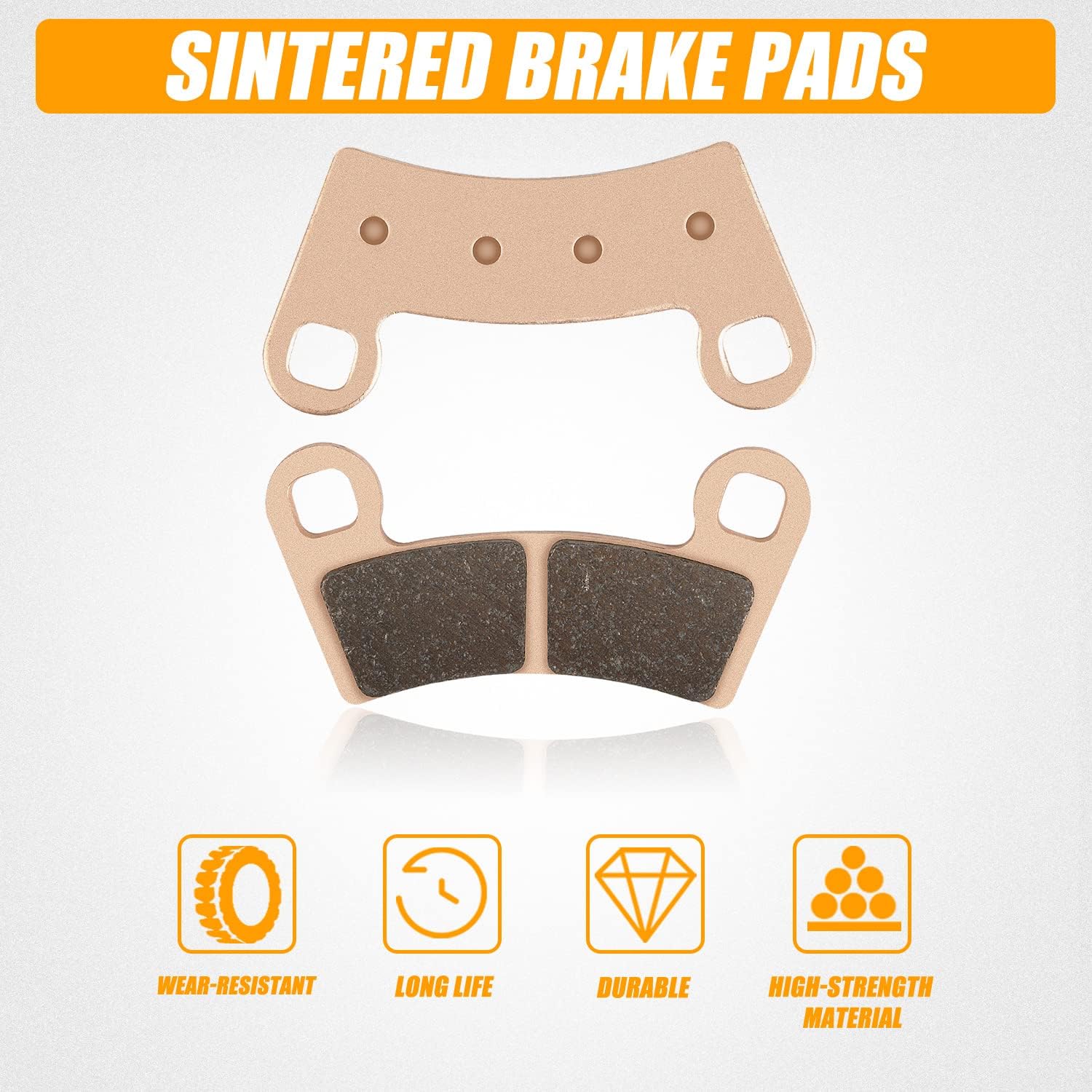 Ransoto 2203318 Sintered Brake Pads Compatible with 2015-2024 Polaris RZR 900 RZR S 900 S 1000 Replaces 1911085 1911197 2206025 2203930 Front & Rear Brake Pads 4 Set