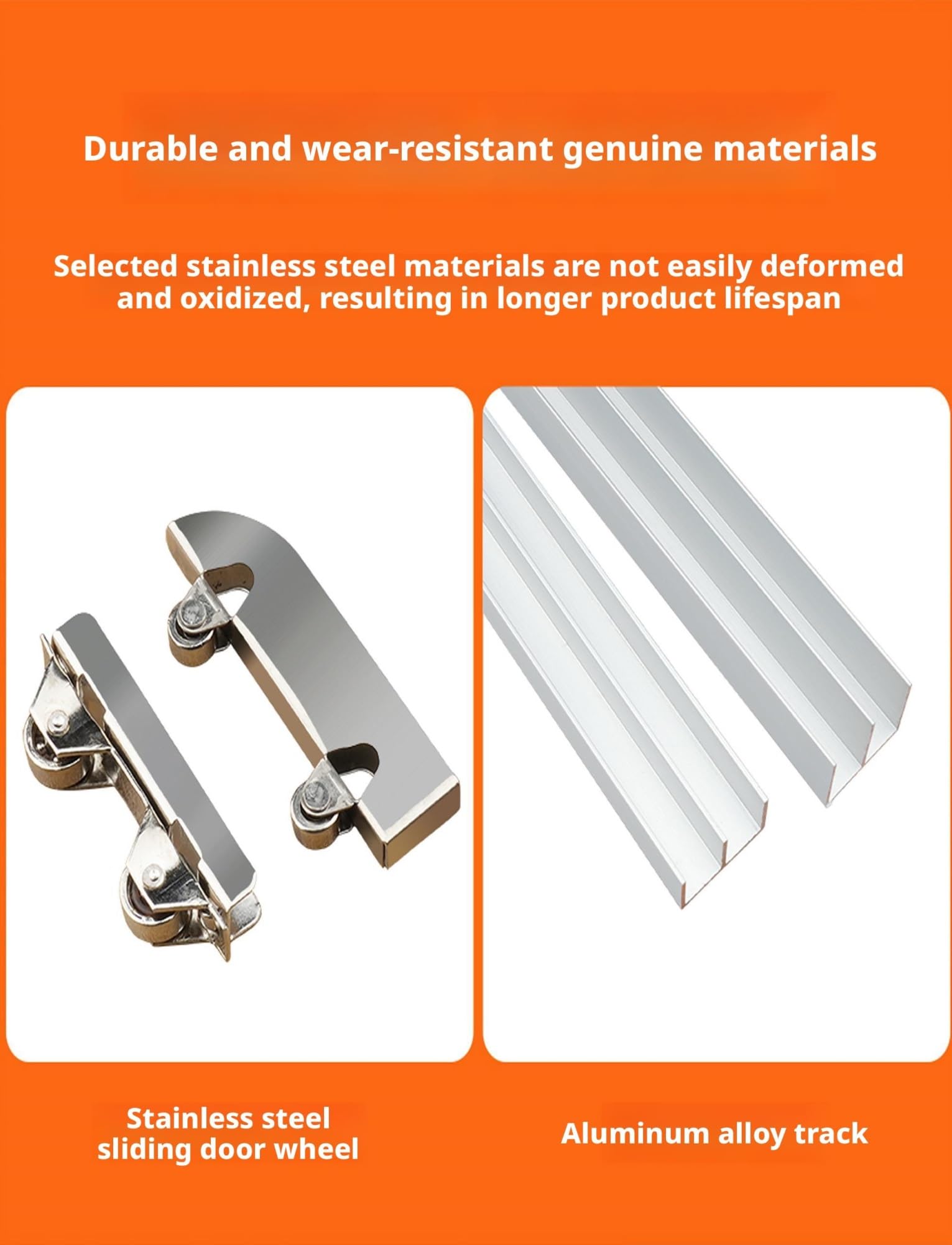 Guías para puertas correderas, Puerta corredera de doble carril con polea for vitrina cristal 3-5 mm, 20-200 cm(100cm)