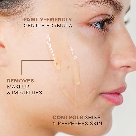 Face Wash Gel - Gentle Formula, USA Made with Organic & Natural Ingredients