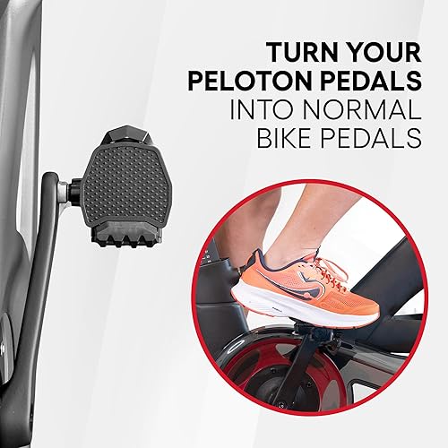 Miniatura 5 de Convertidores de pedal para Peloton Bike & Bike+ – Ride The Peloton con zapatillas – Plataforma para pedales Look Delta – Ideal para niños