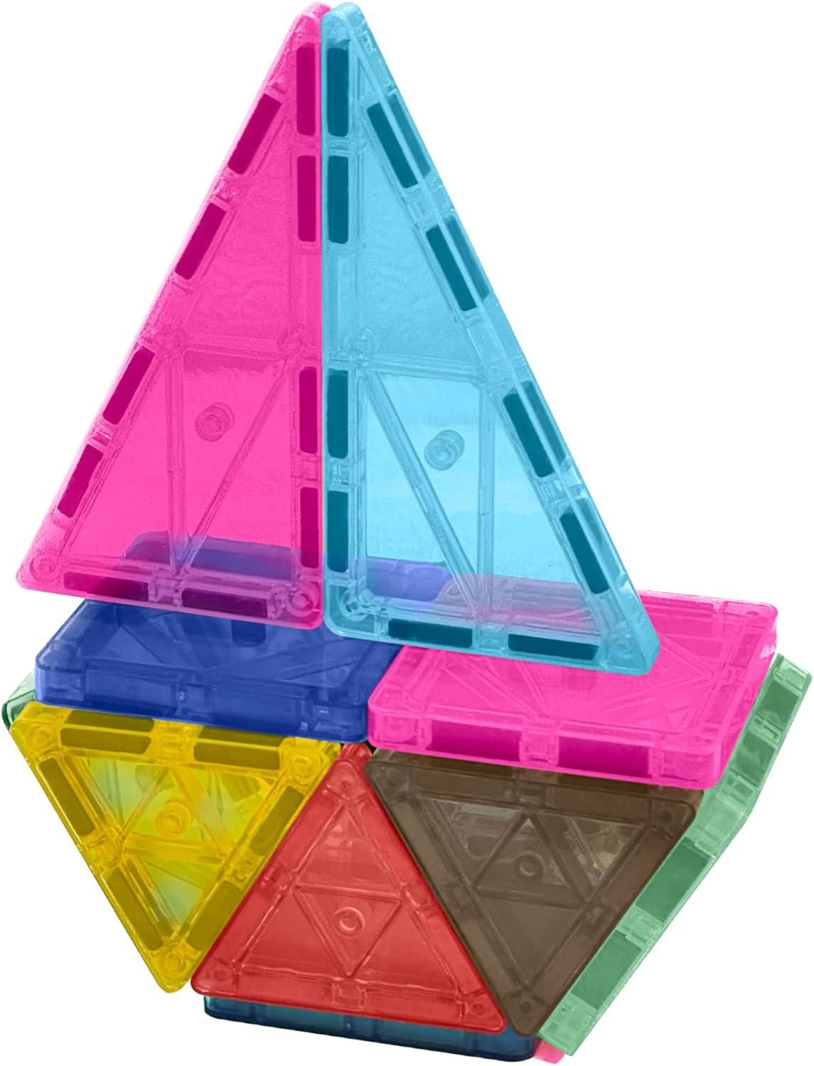 CreateOn Crayola Limited Edition Retro PIP Magnetic Tiles, Mini Building Set for Kids, Magnetic Tiles, Kids’ Building Toys, STEM & Montessori Toys for Boys and Girls Ages 3+, 24-Piece Set (Retro) - Image 5