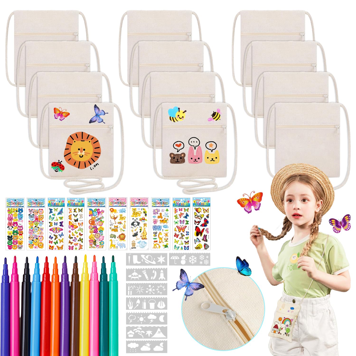 Suynauetev 12 Piezas Bolsas Tela para Pintar Bolsas De Tela Ppara Pintar Bolsa Tela para Pintar Bolsa De Tela para Pintar para Actividades De Diseño Creativo Como Regalos Navideños Variados