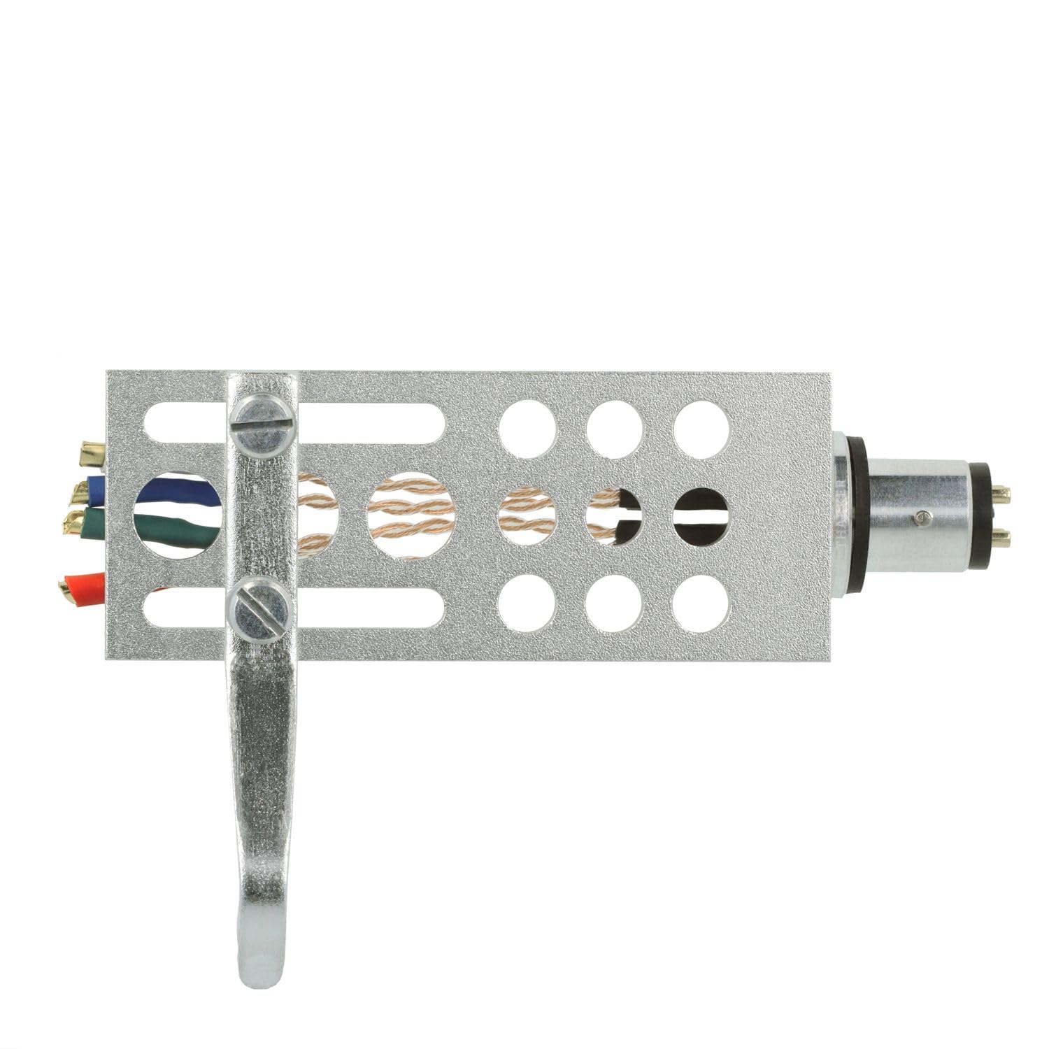 THAKKER HS-18 - Cáscara de Cabezal de Aluminio mecanizado CNC - Plata | Conexión SME | Incluye Cable de Cabezal, Tornillos en 4 Longitudes Diferentes, Tuercas y Arandelas | Aluminium Headshell