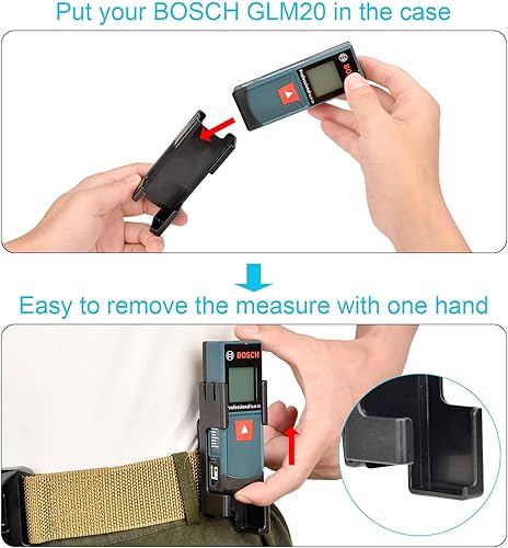 Miniatura 5 de iGuerburn Bosch - Estuche para medición láser GLM20, funda Bosch Blaze GLM 20, bolsa Bosch GLM 20, estuche de viaje para GLM 20 Bosch, rotación de