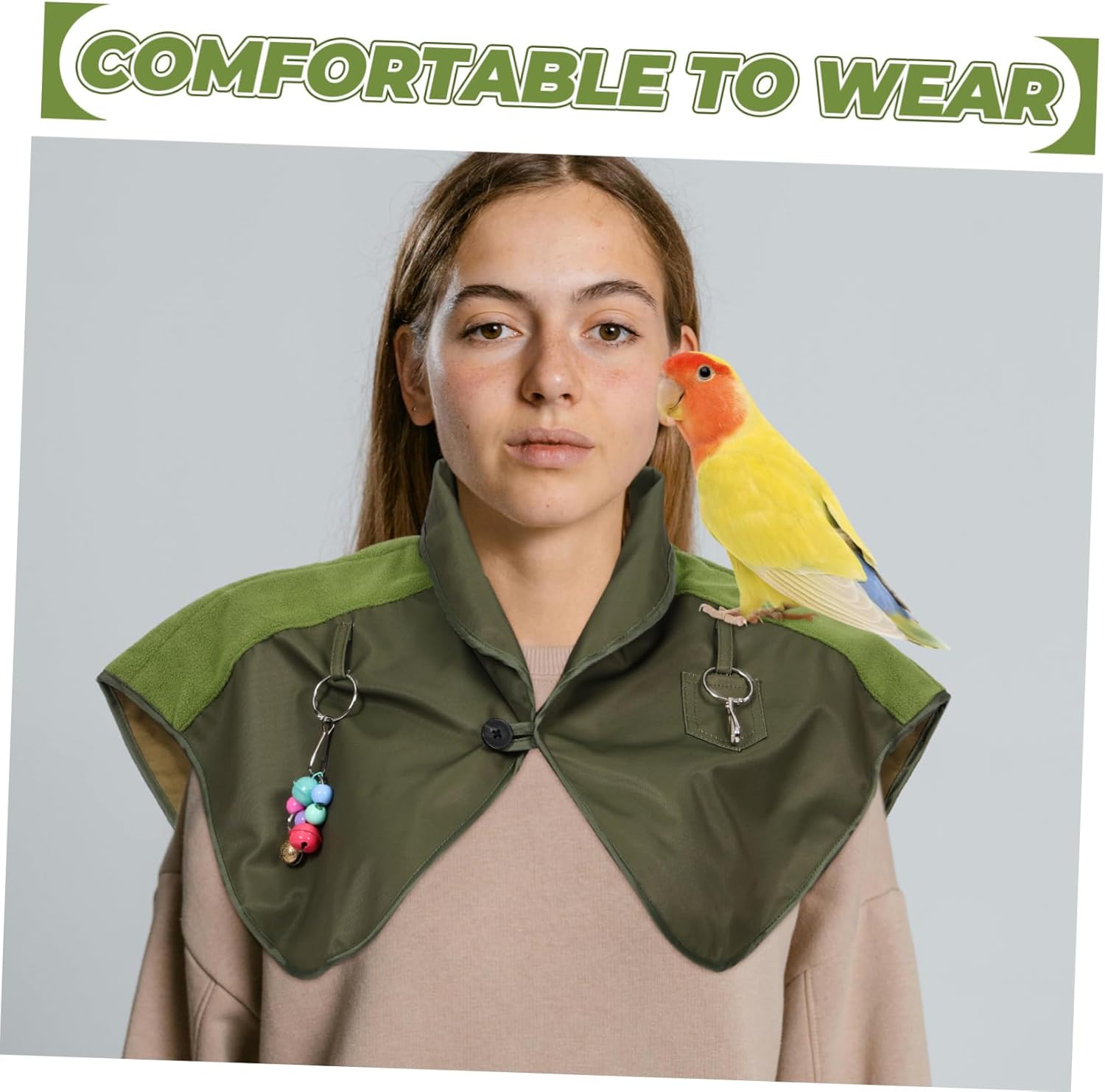 Abaodam Shoulder Pad Arm Sleeves Bird Bird Scratch Protector Hook and Loop Shoulder Pads for Parrots Diaper Shawl Parakeet Pet Accessories