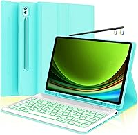 Vista 31 de Funda para teclado para Samsung Galaxy Tab S6 Lite de 10.4 pulgadas 2024 2022/2020 SM-P610/P613/P615/P619, funda para teclado Bluetooth inalámbrico