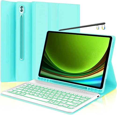 Miniatura 74 de Funda de teclado para Samsung Galaxy Tab S10+ Plus, S9 Plus, S9 FE+, S9+/S8 Plus, S8+/S7 Plus S7+ S7 FE de 12.4 pulgadas, funda de teclado Bluetooth