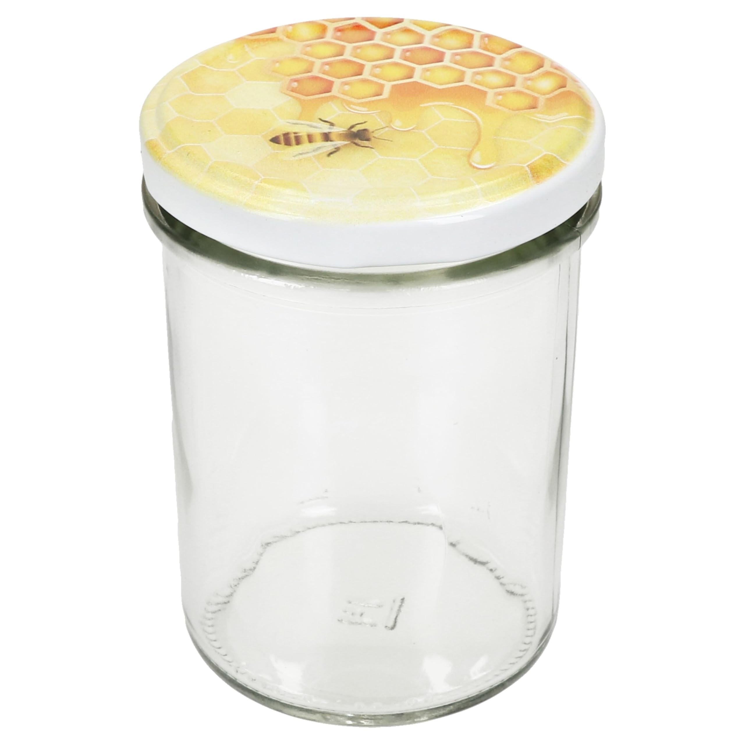 MamboCat Set di 50 vasetti in vetro da 230 ml con coperchio a vite TO 66 miele, barattoli per conserve + ricetta diamantata e zucchero, per conservare i barattoli