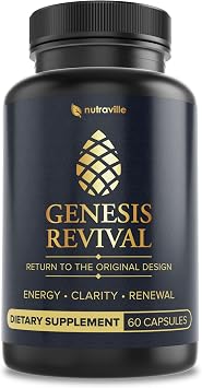 Genesis Revival Shilajit, Lions Mane & 8 Sacred Botanicals to Nourish the Pineal Gland for Energy, Mental Clarity, Graceful Aging & a Return to Your Eden State