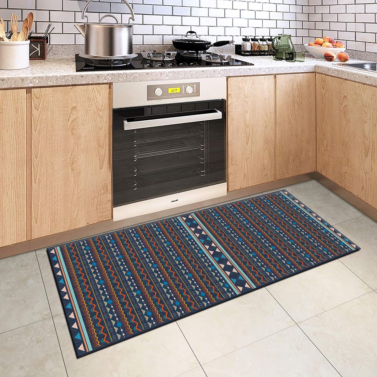 Tappeto runner nero 6 x 1,8 m, lungo lavabile, per corridoi