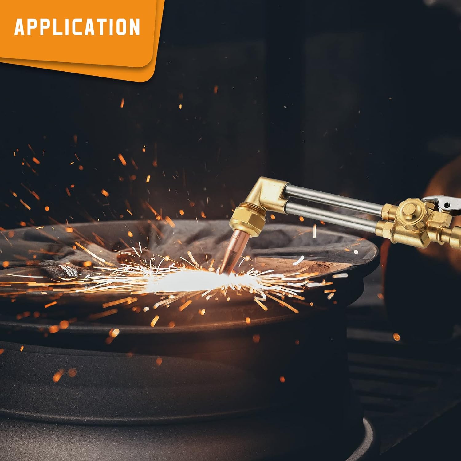 MYFULLY Heavy Duty Oxygen/Acetylene Welding Torch, Victor Type Cutting Attachment Torch Includes 315FC Torch Handle, CA2460 Cutting Attachment and 1-1-101 Cutting Tip