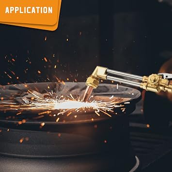 MYFULLY Oxygen and Acetylene Cutting Welding Torch Tool Welding Torch Kit Heavy Duty, Includes 315FC Torch Handle, CA2460 Cutting Attachment and 1-1-101 Cutting Tip