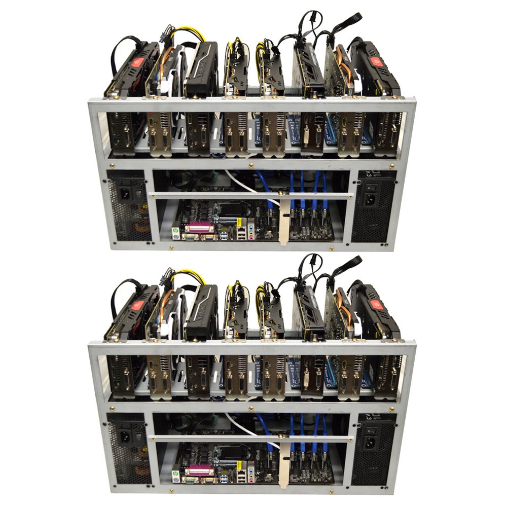 2-Pack Spartan V2 Open Air GPU Mining Rig Frame Computer Case Chassis - Ethereum ETH Zcash ZEC Monero XMR