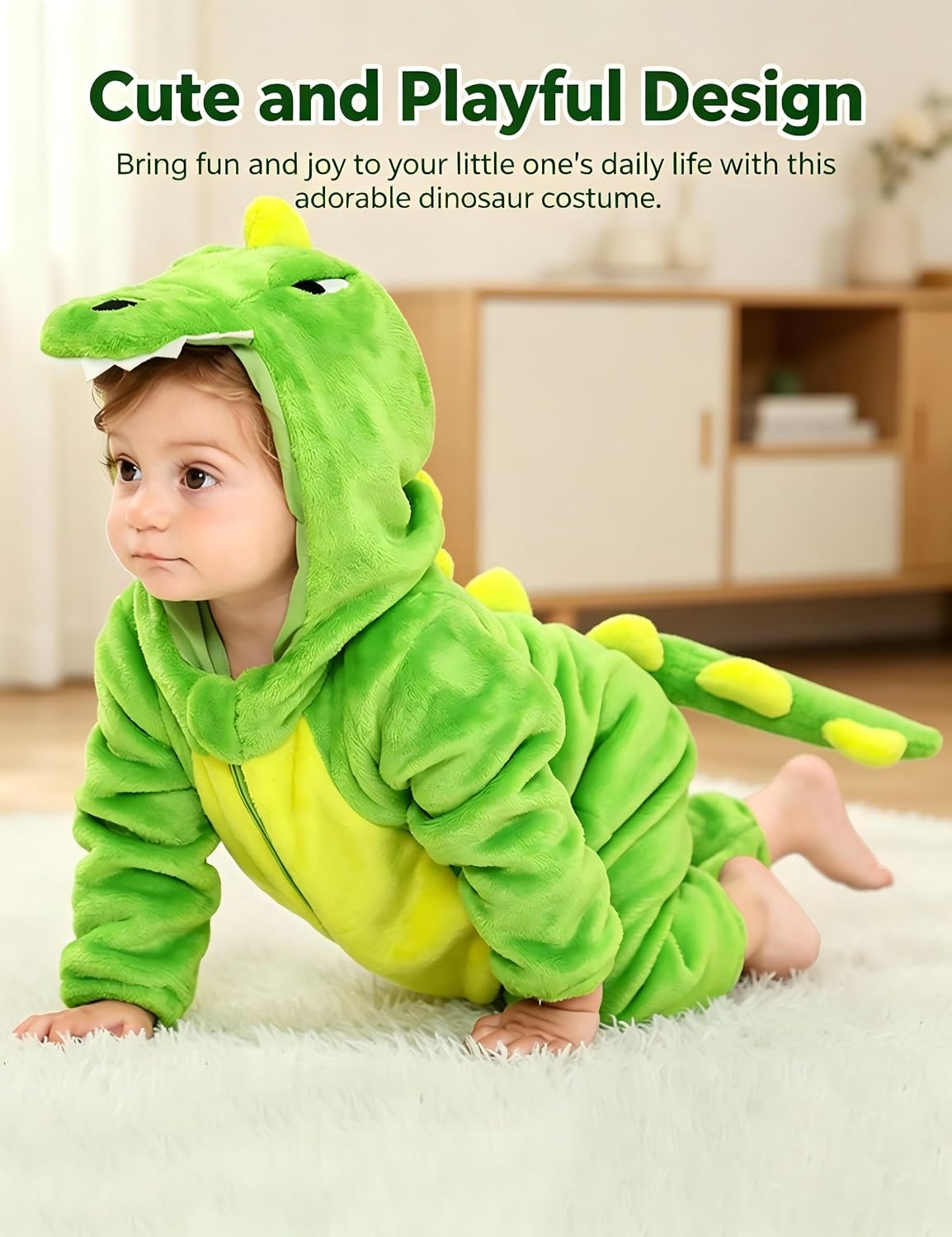 COSLAND Unisex Baby & Toddlers' Flannel Animal Costume Romper Outfits