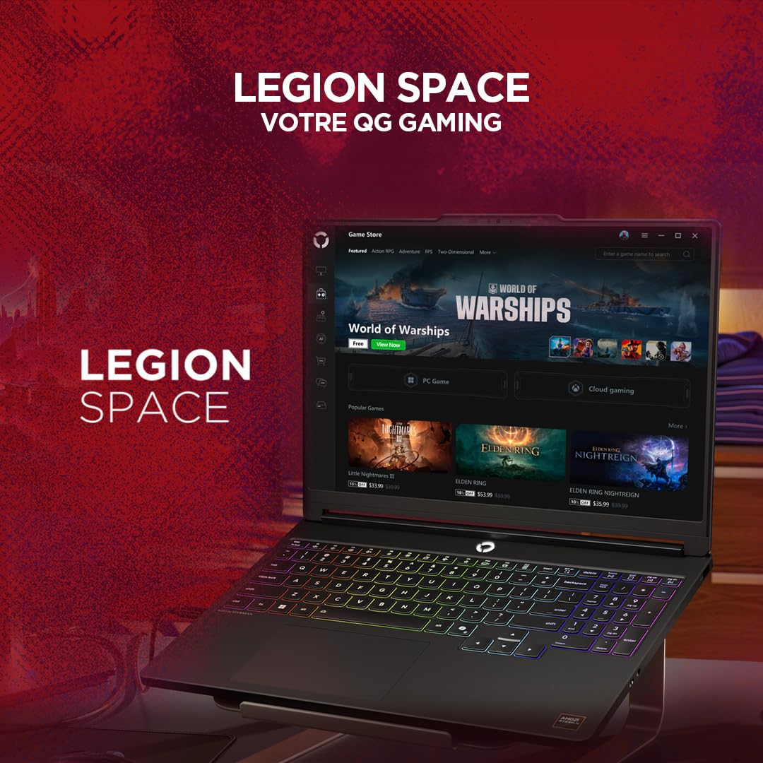 Lenovo Legion 5a 15AHP11 - Ordinateur Portable Gaming 15.3'' OLED 165Hz (AMD Ryzen 7 250, RAM 16Go, SSD 512Go, NVIDIA RTX 5060 8Go, Windows 11 Home) Clavier 1 Zone rétroéclairé AZERTY Français - Noir