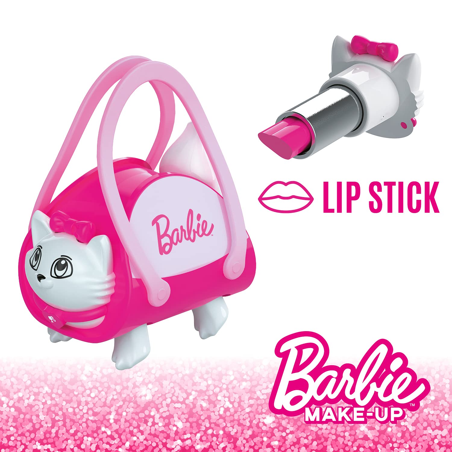 Mondo Barbie torba z kotem 40001, torebka/szminka, w zestawie 1 torba w kształcie kota, 1 szminka