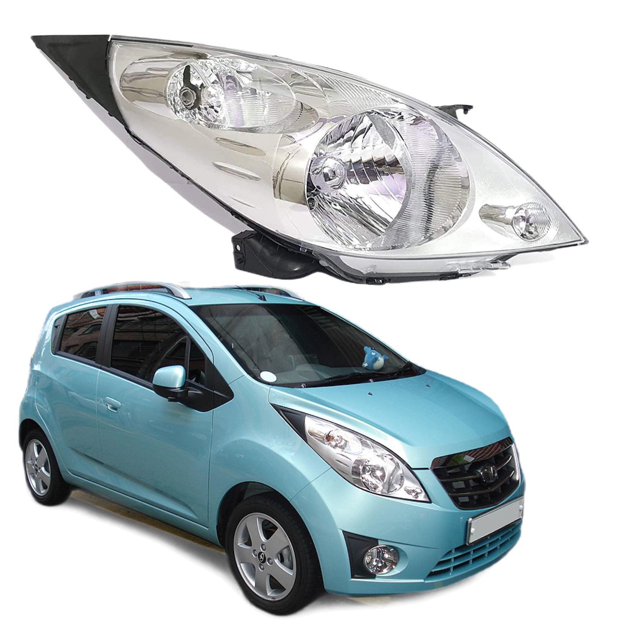 K D Headlight assembly for Chevrolet Beat (Right/Driver Side) 2010-2014 Type 1