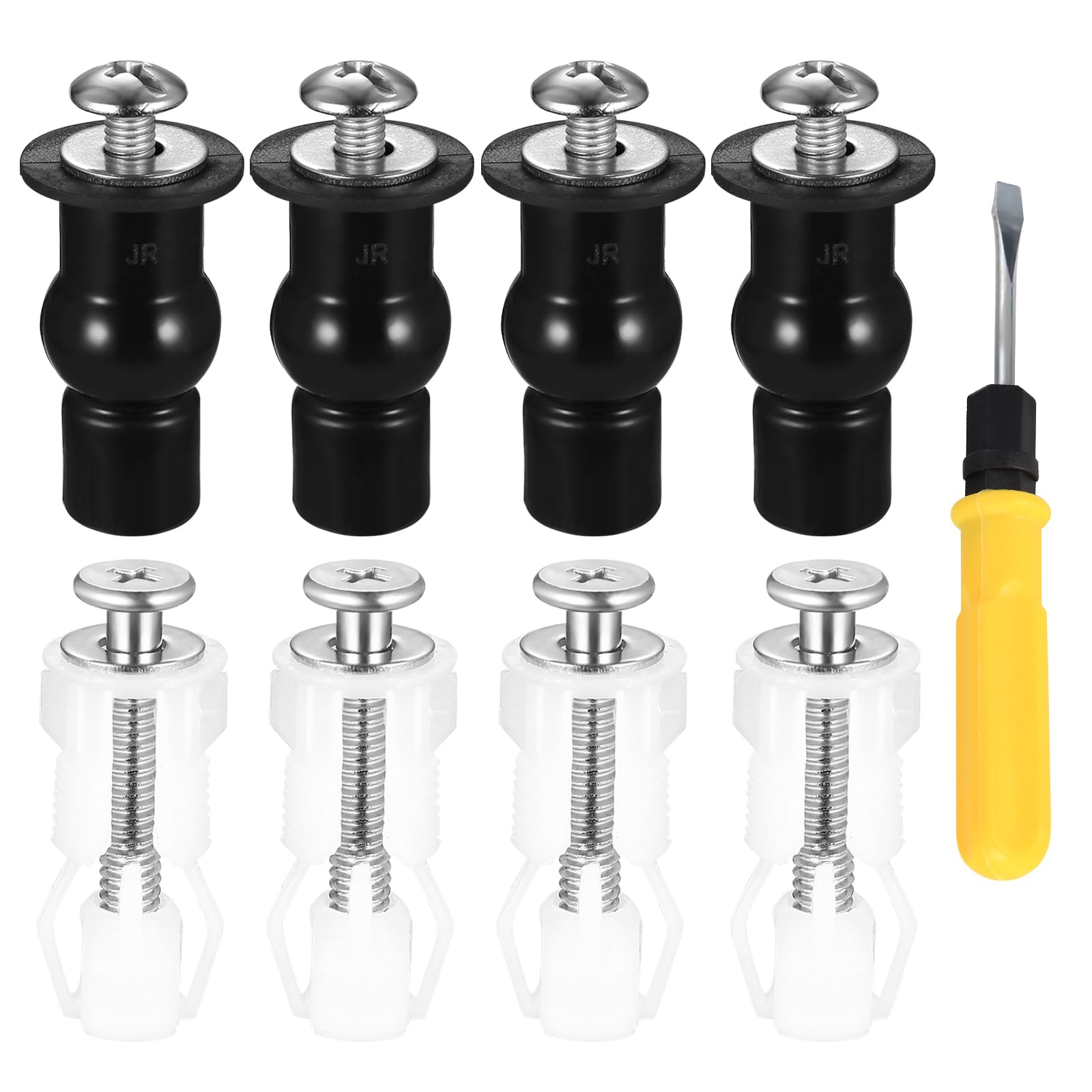 Tenbrachian 8 Pcs Toilet Seat Fittings and Fixtures, Universal Heavy Duty Toilet Seat Fixings Replacement Kit