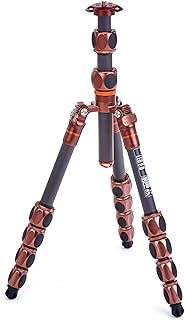 3 Legged Thing Pro Range 2.0 Leo 2.0 Carbon Fibre Travel Tripod System - Adjustable Camera Tripod with 3 Detachable Legs for Monopod Conversion - Earth Bronze (LEO2)