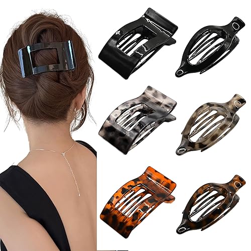 Flat Claw Clips for Women, Large Duckbill French Hair Clips,