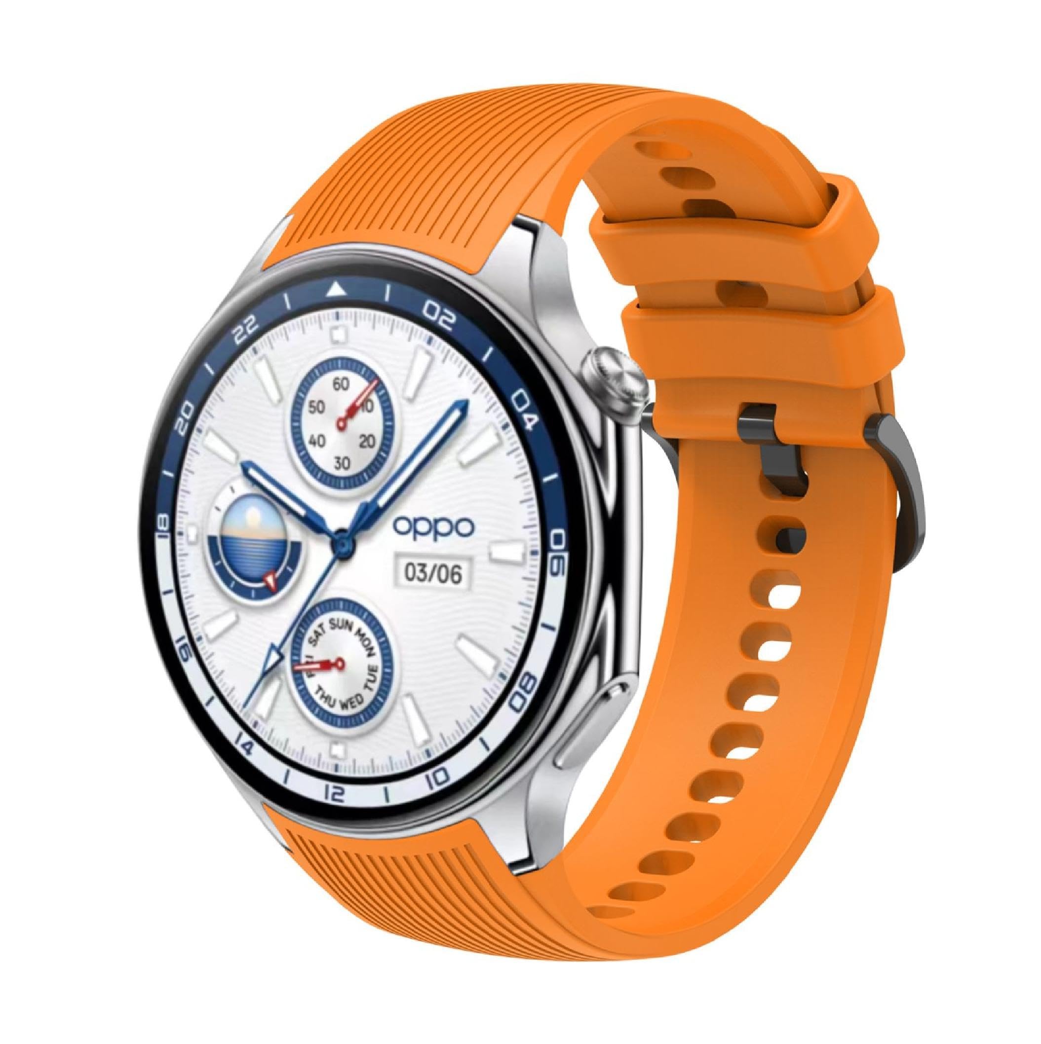 GIOPUEY Cinturini Compatibile con OnePlus Watch 3/2/2R, Morbido Silicone Cinturino [Resistente all'Usura] [Traspirante] - White