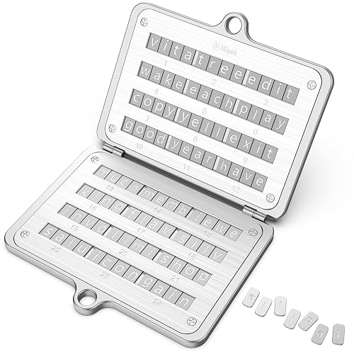 ELLIPAL Crypto Seed Phrase Backup, 316 Stainless Steel Metal Seed