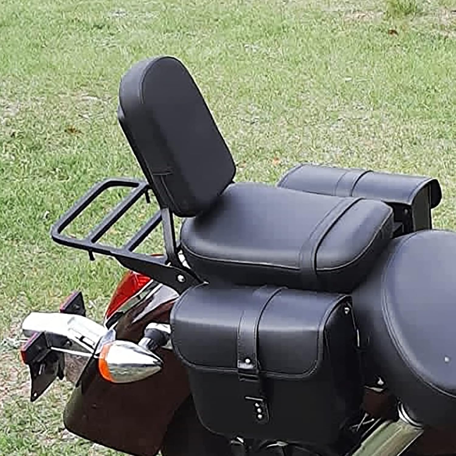 AUFER Detachable Rear Passenger Backrest Sissy Bar And Luggage Rack With Backrest Pad Compatible With For Shadow Spirit 750 VT750C2 2007-2014 Shadow Phantom 750 VT750C2B 2010-2018