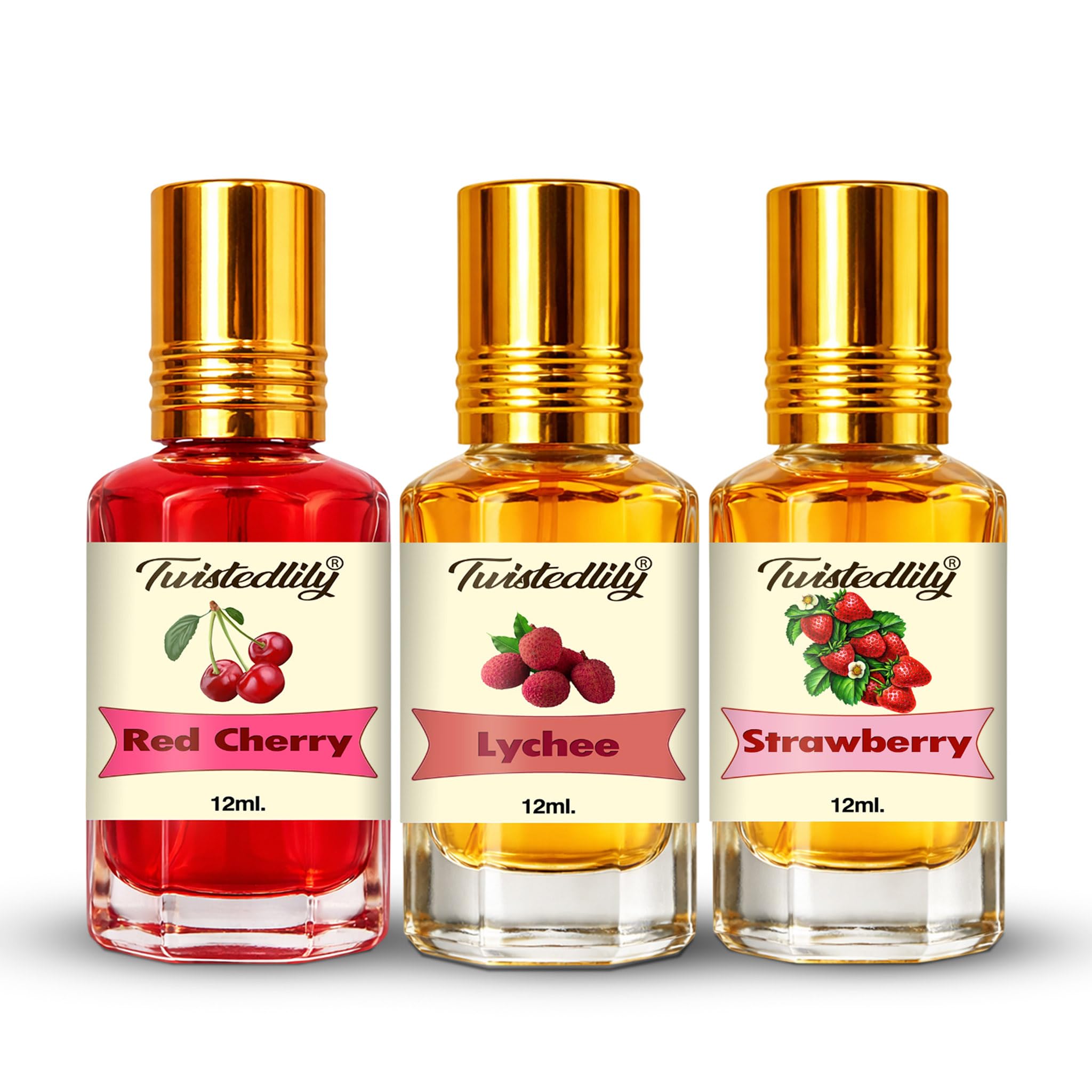 Twistedlily Combo Pack Of 2PCs, (Scent of Red Cherry and Lychee Perfume Oils), Roll-on,12ml. Pack of 2 for Unisex-image-15