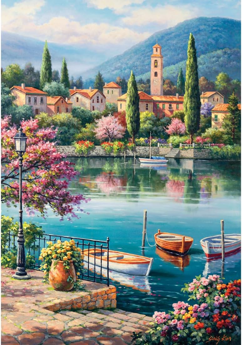 Anatolian Puzzle - Village Lake Afternoon, 500 Piece Jigsaw Puzzle, #3597