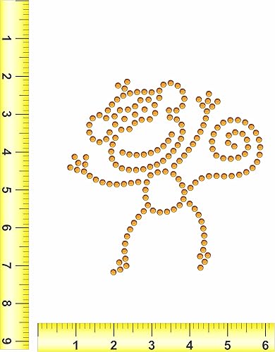 Miniatura 3 de Rhinestone Genie Monkey - Plantilla magnética de diamantes de imitación de 5 pulgadas, color negro