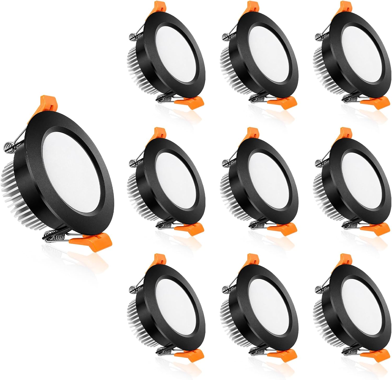 2 Inch LED Recessed Lighting, Dimmable Downlight 3W (35W Halogen Equivalent), CRI 80, 3000K Warm White Ceiling Light with LED Driver (10 Pack)
