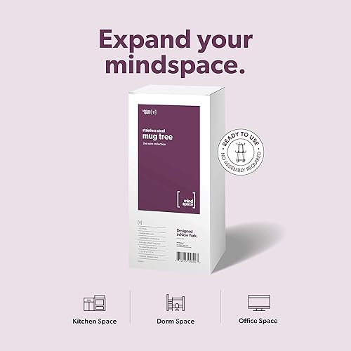 Miniatura 7 de Mindspace Soporte para taza de café, soporte para tazas, accesorios de barra de café, organizador de encimera de cocina, soporte para tazas de té