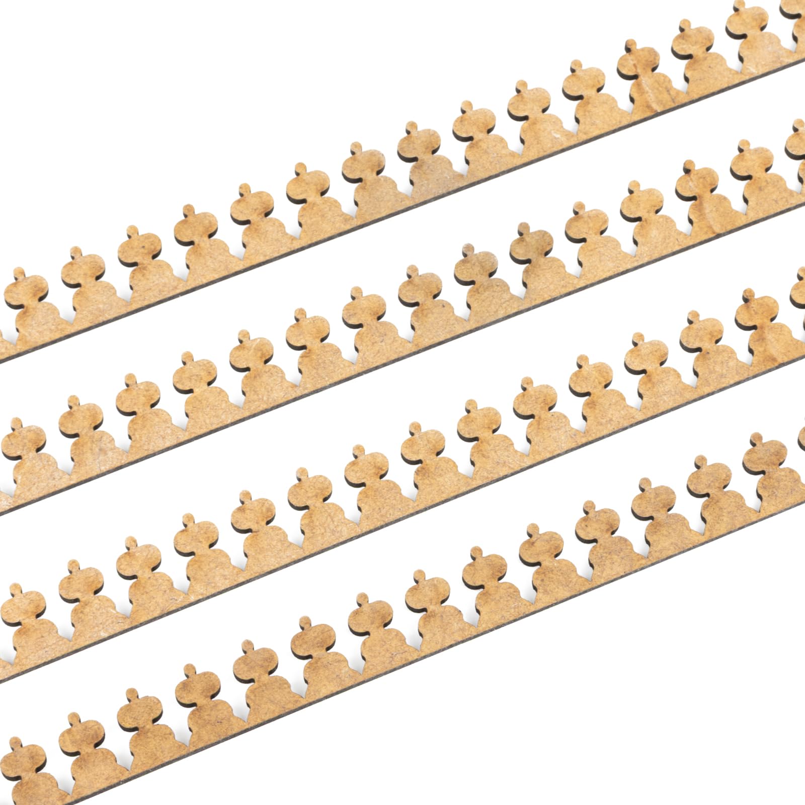 MyTinyWorld 4 x Dolls House Miniature Decorative Roof Trim and Cresting Strips (Style 6)