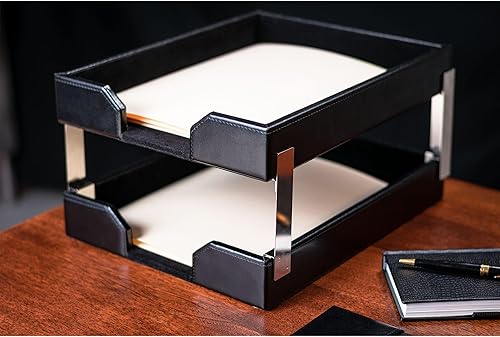 Vista 21 de Dacasso DF-5001 - Juego de escritorio de cuero de 6 piezas, color azul marino, 30 x 18 x 4, DF-5001