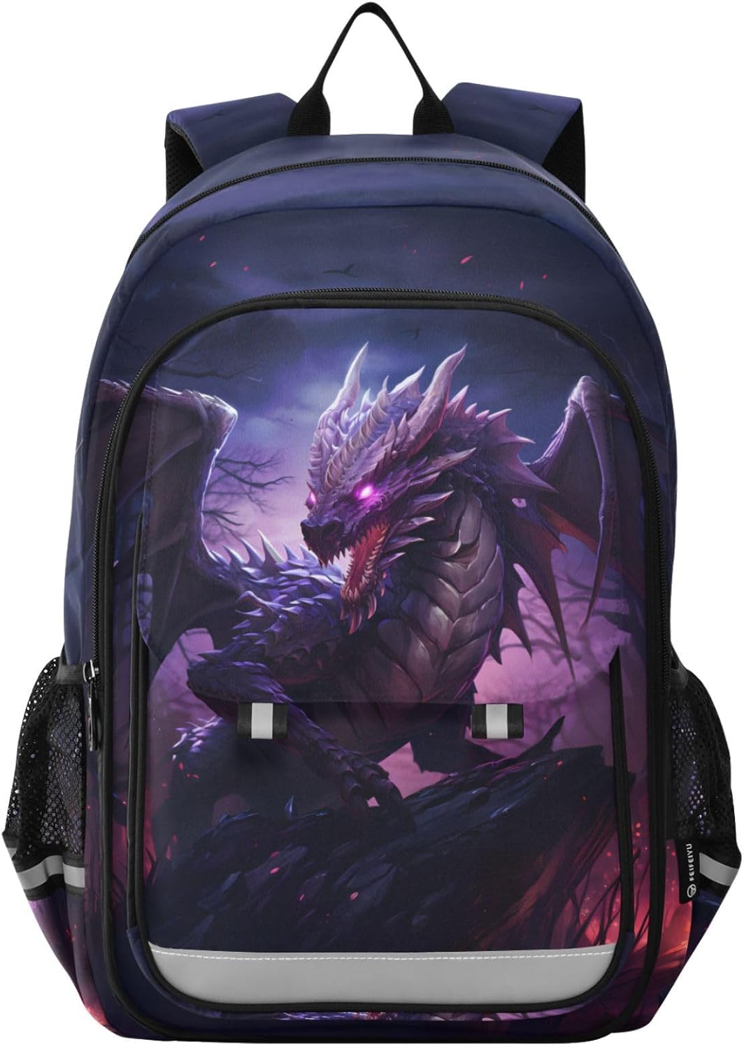 Dragon Purple Backpack for Boys Girls Kids Elementary Middle School Bag Laptop Backpack Travel Rucksack