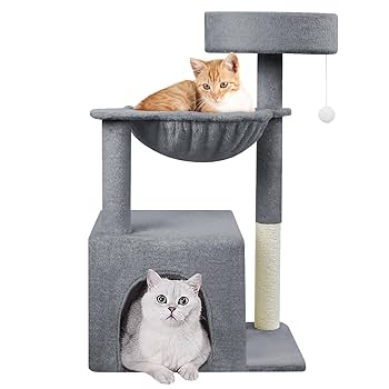 Amazon | キャットタワー 小型 多頭飼い ミニタイプ 多用 爪とぎ