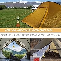 Vista 5 de NedFoss Juego de campanas de oso fuerte para asustar a osos, esenciales de senderismo para mujeres, silbato de emergencia y campanas de oso