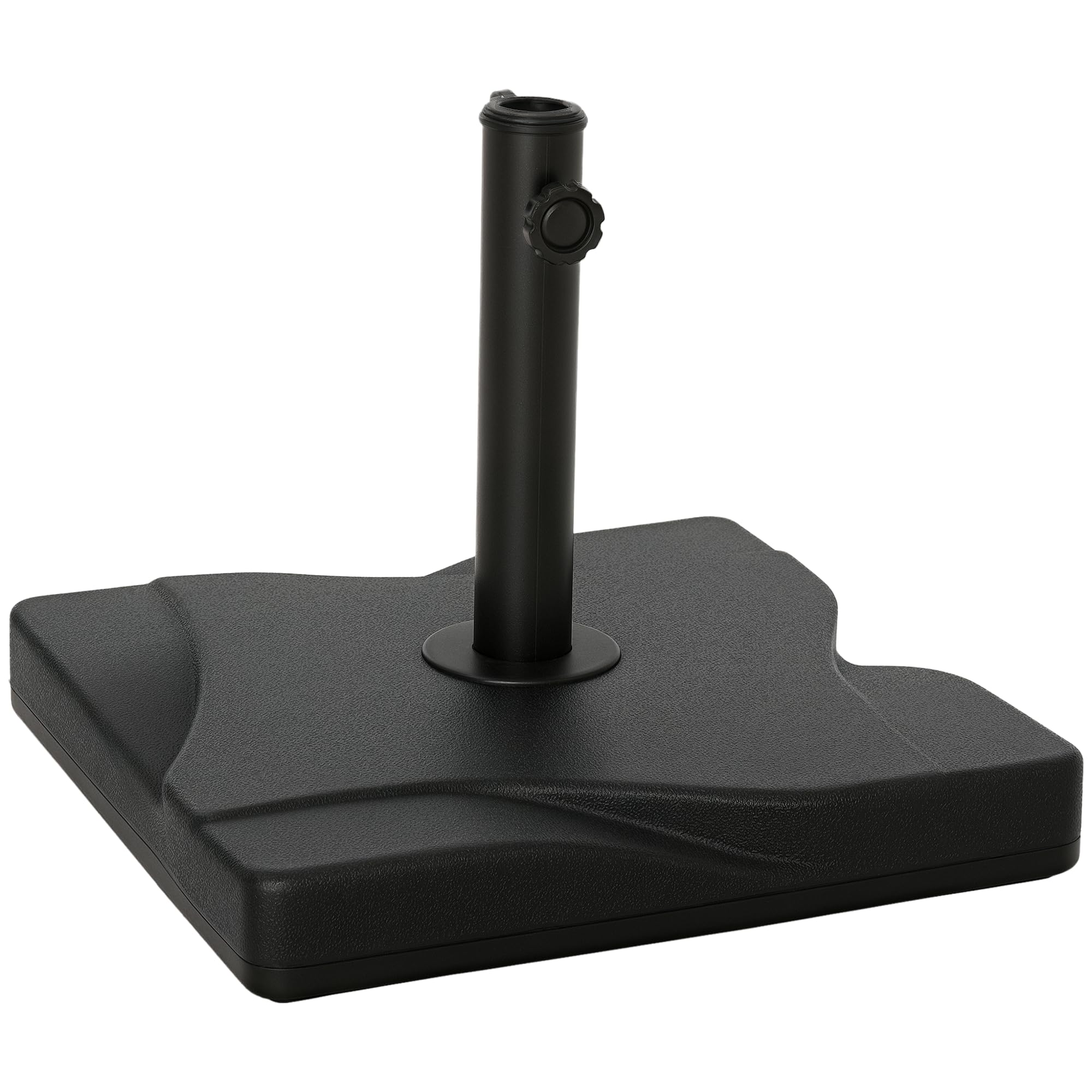 Outsunny Sonnenschirmständer 20 kg Schirmständer für Sonnenschirm Schirmstangen 32/38/48 mm Sonnenschirmfuß für Garten Terrasse Balkon Zement 41,5 x 41,5 Schwarz