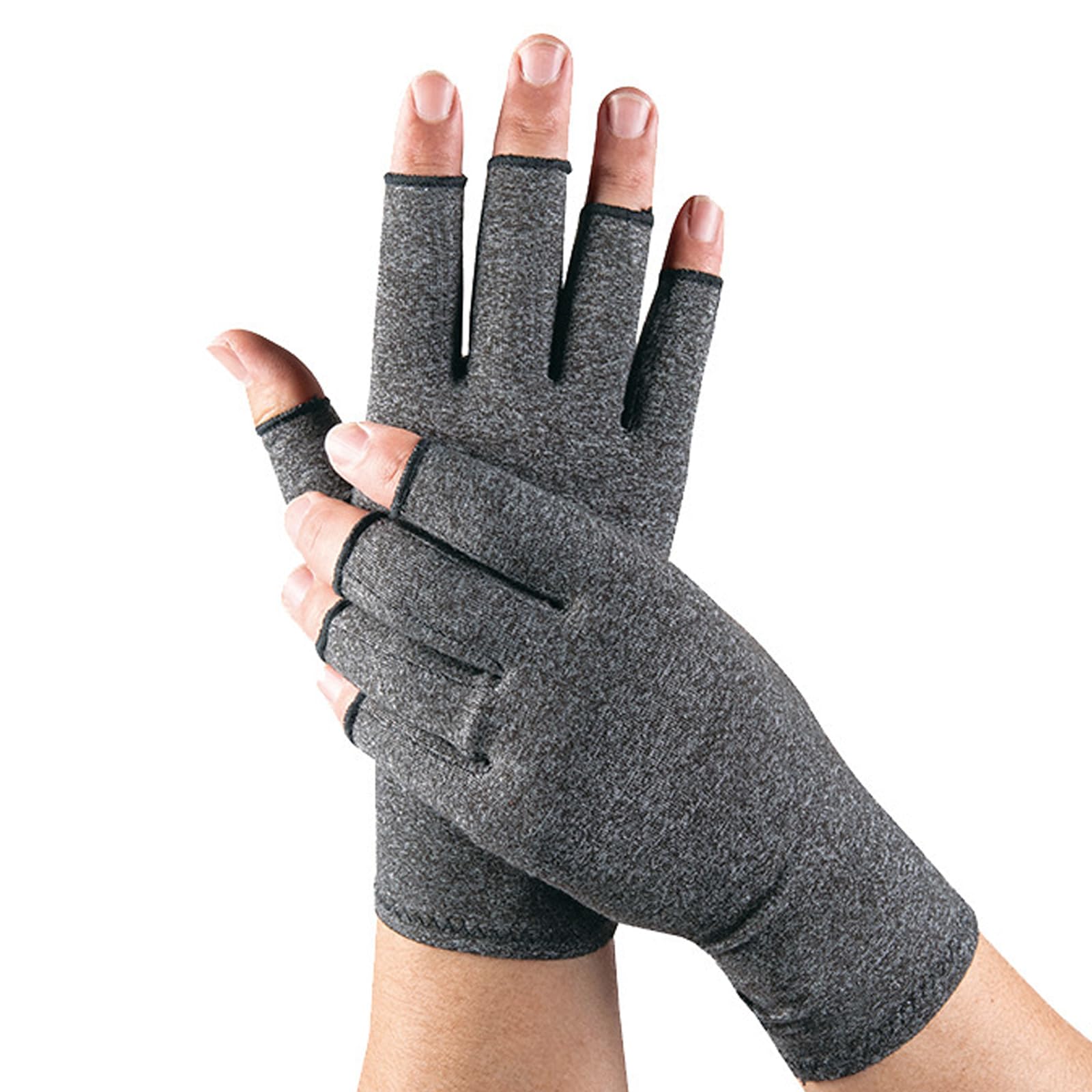 Guanti a compressione per artrite in bambù, per uomini e donne, senza dita, per tunnel carpale, polso, mano, per dolori da artrite