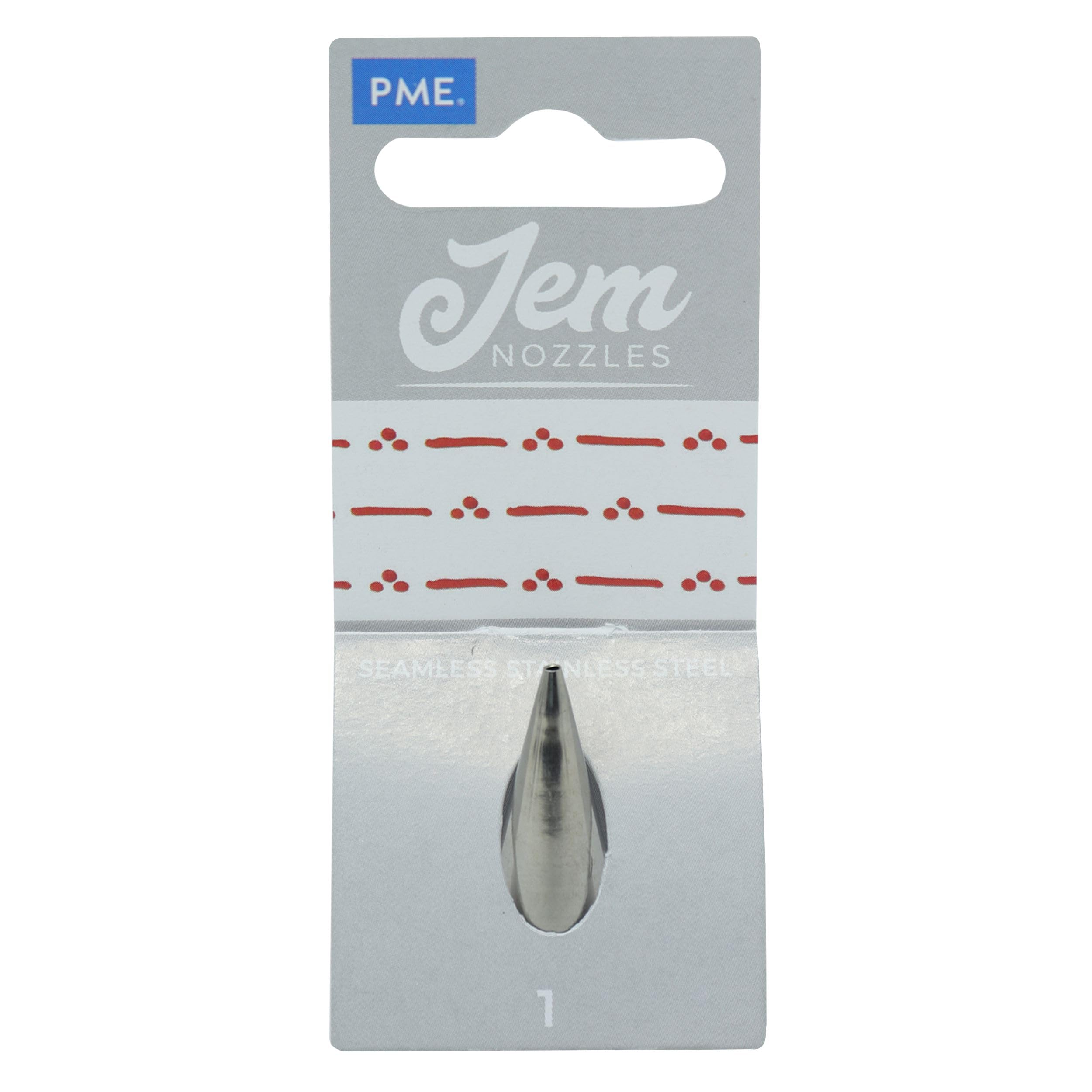 PME JEM Round Piping Nozzle no. 1, Silver