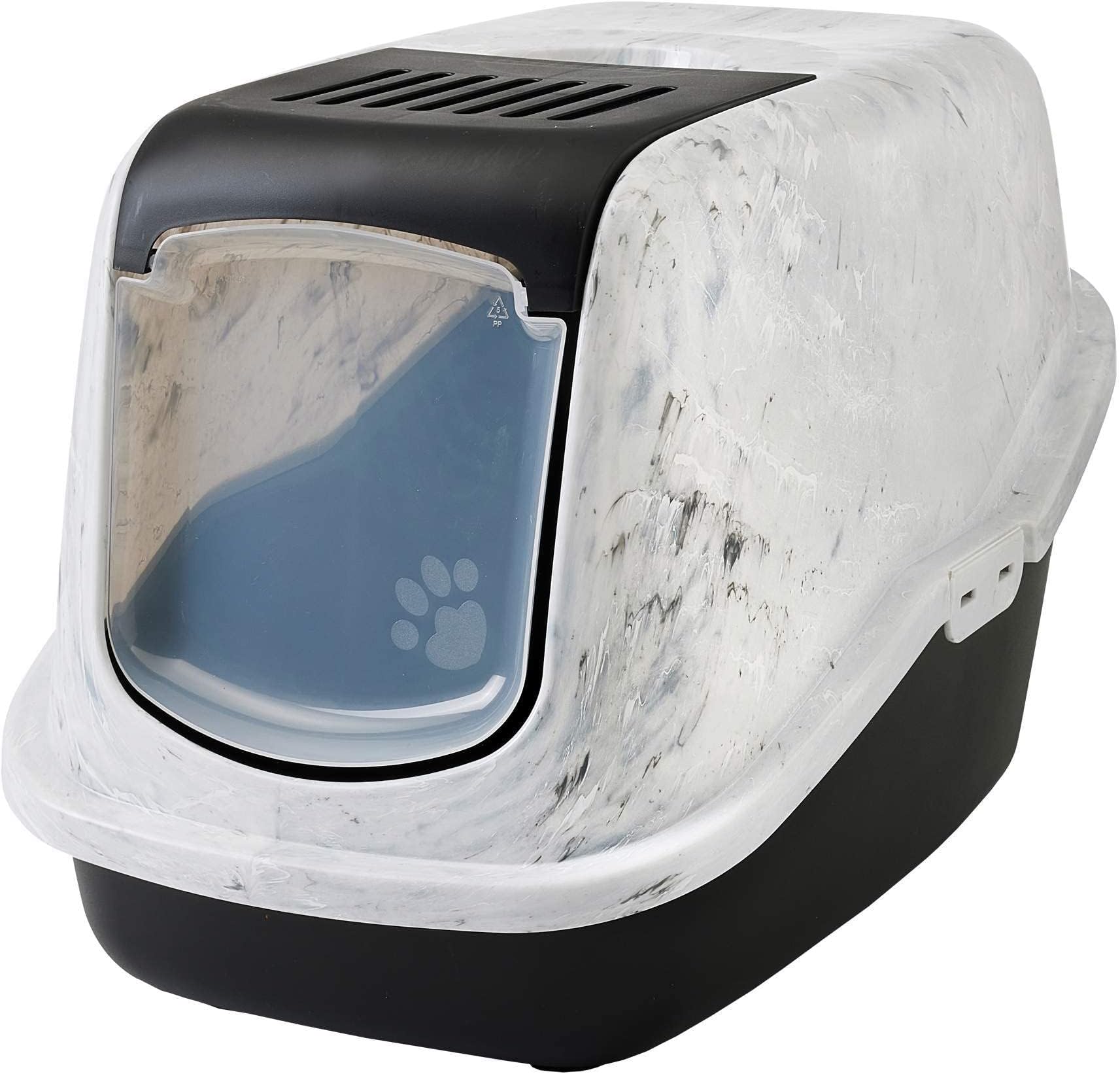 Lettiera Per Gatti XXL NETTA MAXI - Per Razze Grandi, Bianco/Verde, 66x49x50 Cm Con Filtro