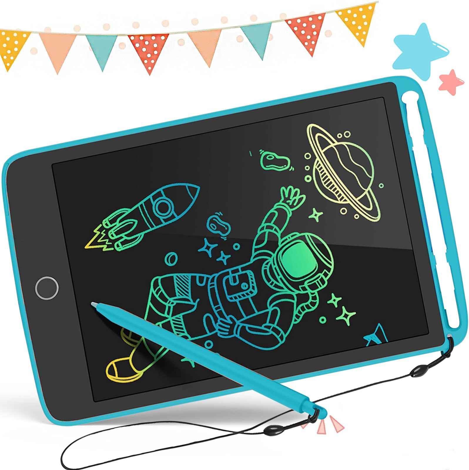 adam & eesa® LCD Writing Tablet for Kids - 8.5inch Doodle Scribbler Sketch Pad with Stylus - Colorful Screen Erasable Drawing Board, Educational Gift, Learning Toy for Boys & Girls