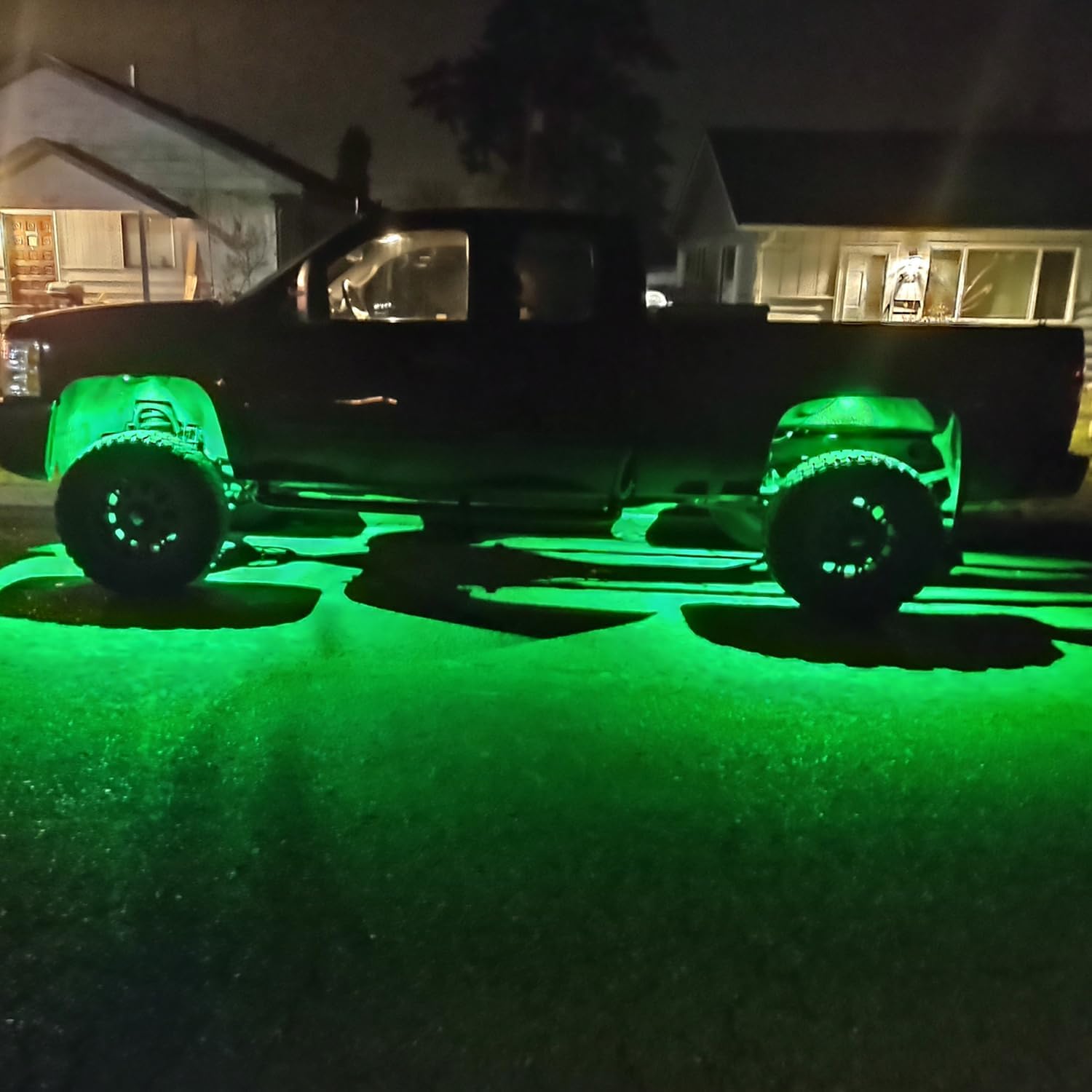 4 Pods LED Rock Lights, Ampper Waterproof LED Neon Underglow Light for Car Truck ATV UTV SUV Offroad Boat Underbody Glow Trail Rig Lamp (Green)