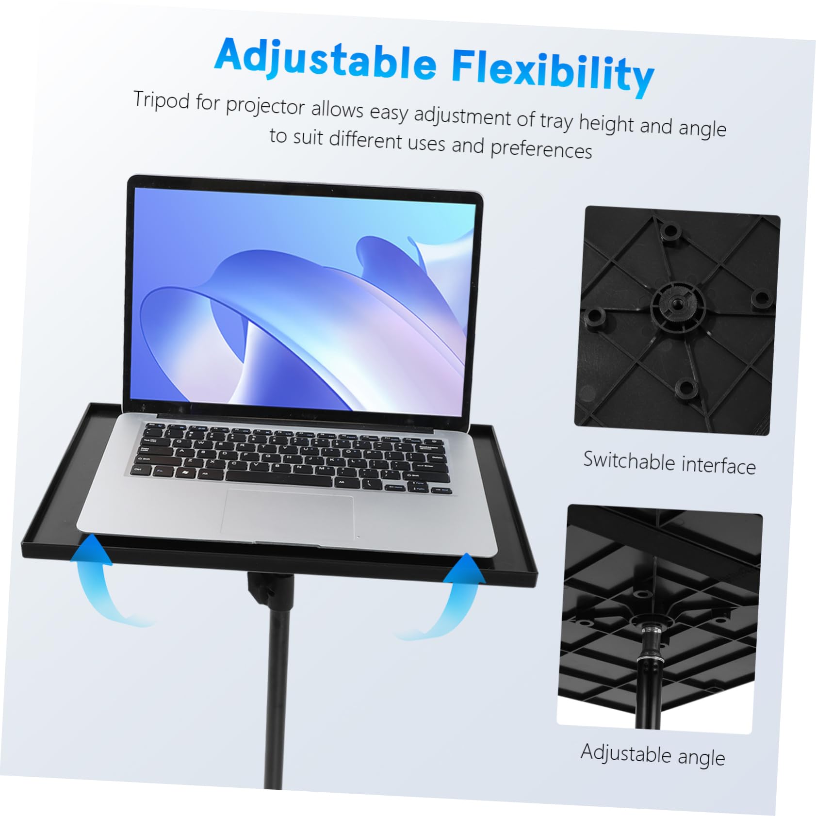 Supporto Regolabile per Proiettore da Tavolo in Metallo e Plastica per Utilizzo in Classe in Casa Altezza Max 120cm