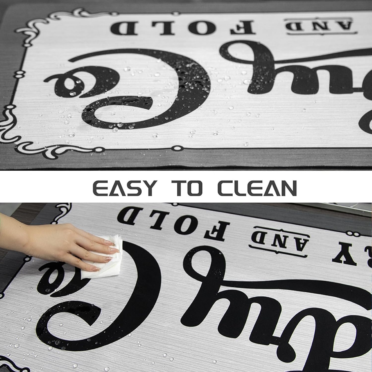 Laundry Room Rug Runner 20 * 59, Non Slip Laundry Rug Kitchen Rugs Washable Mat Waterproof Mudroom Floor Carpet Runner Farmhouse Laundry Room Decor, White